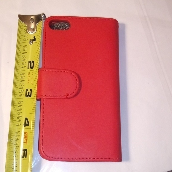 Magnetic IP 5G Wallet Phone Case - Red - Picture 4 of 7